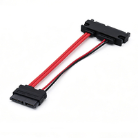Cable SATA de 22 pines (7+15) Serial ATA III 3.0 macho a SATA de 13 pines (7+6P) con conductores de cobre estañado de 30 cm para computadora