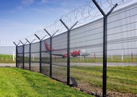 Valla de malla de alambre soldada de alta seguridad para proyectos de construcción de aeropuertos