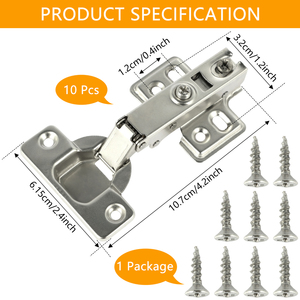 Bisagras <span class=keywords><strong>de</strong></span> Esquina <span class=keywords><strong>de</strong></span> 18 mm <span class=keywords><strong>de</strong></span> Espesor, Acero Laminado en Frío, Amortiguador Hidráulico para Puerta <span class=keywords><strong>de</strong></span> Armario, Cierre Suave y Silencioso para Muebles - Product Image 6