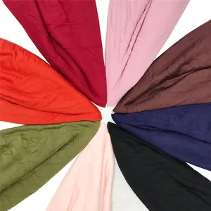 Оптовая продажа, Эластичный хлопковый шарф, длинный мусульманский платок, простой мягкий тюрбан, повязка на голову для женщин, африканская повязка на голову
