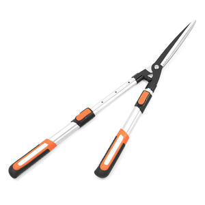 Tijeras para setos de acero al carbono con dientes de sierra telescópicas de 68-86 cm, mango de plástico naranja, para cortar arbustos, ramas y malas hierbas manualmente. - Product Image 3