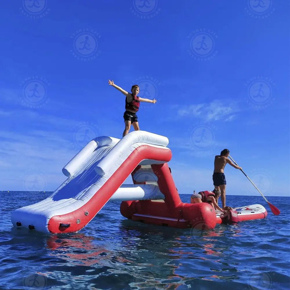 Duurzame Zware Opblaasbare Pvc Waterpark Glijbaan Water Speelgoed Zand Glijbaan Bord Gigantische Opblaasbare Paddle Board Glijbaan Voor Verhuur