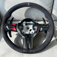 Volant en fibre de carbone et accessoires en suède pour BMW F15 F20 F30 F31 F40 E83 E70 E90 E91540i X1 X2 X3 X4 X5 X6 M3 M4 M5 – Amélioration