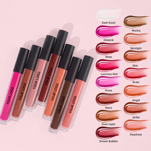 Vente de gros Brillant à lèvres en vrac Logo personnalisé Maquillaje Por Mayor Produit de maquillage Brillant à lèvres brillant rose Nude - Product Image 1