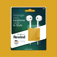 Boîte en carton personnalisée suspendue avec logo imprimé en feuille d'or pour casques, écouteurs et téléphones, produits électroniques, y compris appareil photo
