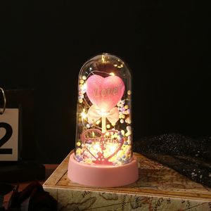 Décoration de table en acrylique LED en forme de cœur, figurine scintillante avec boîte cadeau, cadeau romantique pour la Saint-Valentin, la fête des mères, pour les couples et la famille - Product Image 4