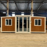 Maison Modulaire Pliante de Luxe de Haute Qualité, 2 Chambres, Maison Préfabriquée Mobile Compacte, 20ft 30ft 40ft, Salon Extensible, École, Centre Commercial
