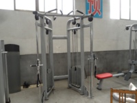 Machines à charge de poids réglables à double poulie en acier avec fonction de sécurité pour les bras, la musculation, la poitrine, les jambes, le dos, la force, à charge par broche