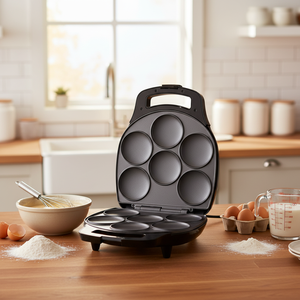 Máquina para <span class=keywords><strong>Hacer</strong></span> Arepas con Superficie Antiadherente, Fácil <span class=keywords><strong>de</strong></span> Limpiar, 6 Orificios, Mini Máquina para <span class=keywords><strong>Hacer</strong></span> Panqueques, Eficiente para el Desayuno - Product Image 4