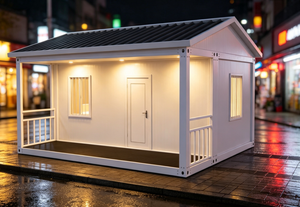 Maison préfabriquée à toit en pente, véranda, dortoir mobile, café, bar, magasin de proximité, imperméable, isolée thermiquement, assemblage rapide - Product Image 3