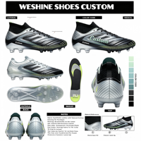Chaussures de football montantes unisexe pour terrain ferme, crampons de football en PU, semelle extérieure en TPU, pour gazon artificiel, crampons personnalisés en gros pour jeunes