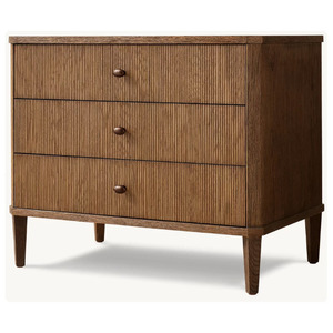 Muebles DELPHINE REEDED RHMAKER, Mesita de Noche Moderna y Lujosa con Cajón para Dormitorio - Product Image 3
