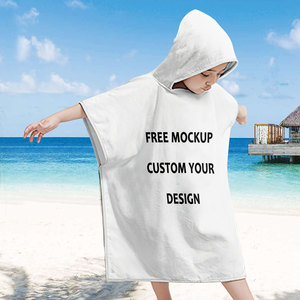 Peignoir de <span class=keywords><strong>surf</strong></span> personnalisé pour filles et garçons, serviettes de piscine pour enfants, <span class=keywords><strong>poncho</strong></span> à séchage rapide en microfibre douce, serviettes de plage à capuche pour enfants, dessins animés - Product Image 3
