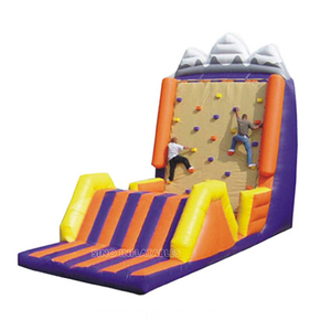 Outdoor commercial kids and adults inflatable climbing rock wall for entertainment from Guangzhou inflatable games factory