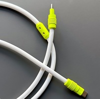 Câble de charge ultra-rapide Type C vers C en silicone liquide ultra-doux 240W, câbles de charge à blocage de couleur pour téléphone Apple Android