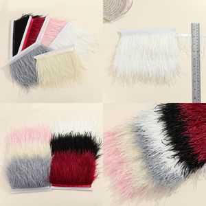 Ruban de plumes d'autruche de Nantong 10-12 cm pour la décoration de vêtements et les accessoires de bijoux DIY - Product Image 3