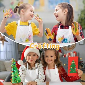 ผ้ากันเปื้อนเด็กแบบแพ็ค 12 ชิ้น พร้อมกระเป๋า 2 ช่อง ผ้ากันเปื้อนเชฟแบบปรับได้สำหรับเด็ก ผ้ากันเปื้อนสำหรับวาดภาพ ทำอาหาร อบขนม งานฝีมือ และปิ้งย่าง - Product Image 6