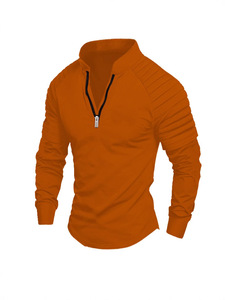 Abbigliamento sportivo estivo da uomo per il commercio transfrontaliero europeo e americano, con righe verticali, colletto con cerniera elastica, taglia <span class=keywords><strong>L</strong></span> - Product Image 2