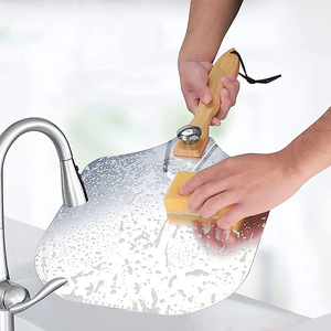 Utensili da forno da cucina taglia Pizza e Server pieghevole in metallo Set <span class=keywords><strong>di</strong></span> pel per Pizza in alluminio pala per Pizza con manico in legno - Product Image 5