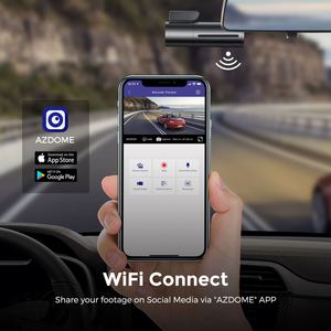 M300S Car Dual <b>Camera</b> Full QHD 2ch Wifi Voice Control Dash Cam 360 Rotating WDR with Super Night Vision 2160P 4K DashCam - Product Image 3