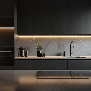 Cbmart מטבח cmart & אביזרים לכה שחור שטוח פאנל מט צבע מט ארונות עץ מקור יצרן kichen - Product Image 2