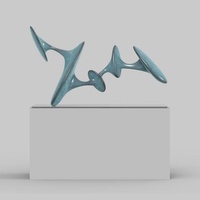 Moderne Abstrakte Fließende Statue in Verschiedenen Stilen Türkisfarbene Abstrakte Kunst für Wohnzimmer/Hotel-Akzent