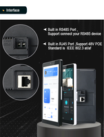YC-SM08P 8 pouces RK3576 Octa Core Android 14 affleurant mur PoE RJ45 USBC Smart Home Touch Panel avec lumière LED