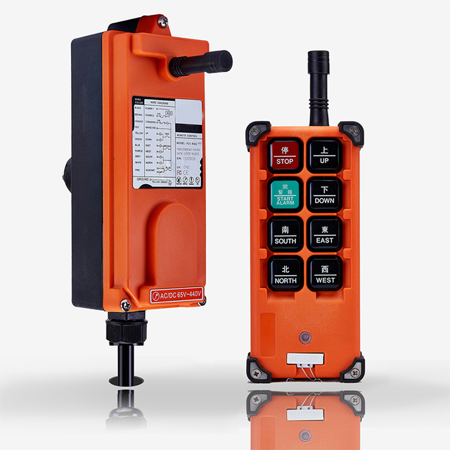 F21-E1B Duty 6 Dual Joystick Wireless Industrial Remote Control for Cranes Truck Winch Single Speed 24 Volt Radio Remote Control