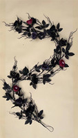 S02517 Weihnachtliche Blumen-Beeren-Schnee-Tannenzweig-Verzierung, künstliche Weihnachtsbaum-Zweige für Weihnachtsdekorationen