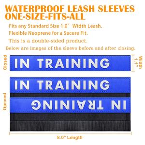 Manchon de <span class=keywords><strong>laisse</strong></span> pour <span class=keywords><strong>chien</strong></span> avec logo personnalisé, bouton, plus rapide, imperméable, <span class=keywords><strong>en</strong></span> PVC et caoutchouc, double face, <span class=keywords><strong>panneau</strong></span> d'avertissement, enveloppe de <span class=keywords><strong>laisse</strong></span>, ne pas caresser pendant l'entraînement - Product Image 3