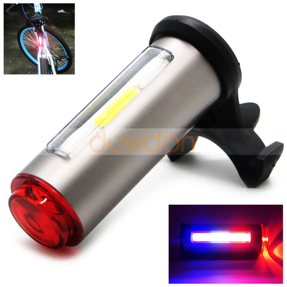 Color Change 3 LED Bike Warning Lamp 7 Mode Flashing light Waterproof USB Rechargeable Bicycle Tail Light