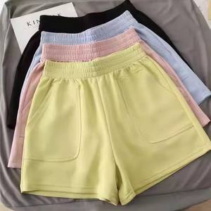 Pantalones Cortos de Verano Casuales para Mujer, Estilo Coreano, Suaves, Elásticos, para Estar en Casa, con Bolsillo, en Colores Brillantes - Product Image 4