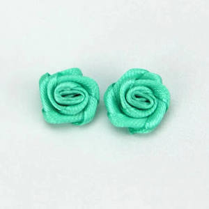 CSFY aksesori bayi 2cm * 2cm pita <span class=keywords><strong>Satin</strong></span> kelopak mawar 3 pita <span class=keywords><strong>Satin</strong></span> manik-manik hiasan kepala mawar bahan DIY wajah tunggal - Product Image 5