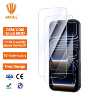 Protector de Pantalla de Vidrio Templado 9H para 18 17 Pro Max, HD Transparente, Anti-Rayones, Anti-Explosión, Sin Burbujas, Electrochapado, Oleofóbico