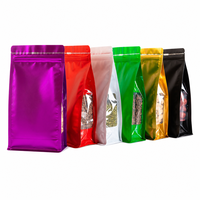 Sachet Doypack Personnalisé Coloré à Huit Soudures avec Fenêtre Transparente en Feuille d'Aluminium et Fermeture Éclair pour Emballage Alimentaire, Snacks et Noix - Vente en Gros
