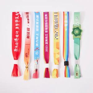 Bracelets personnalisés en tissu tissé imprimé nautique, écologiques, à transfert thermique, pour événements promotionnels - Product Image 2