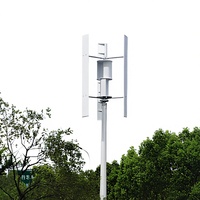 Éolienne portable VAWT haute efficacité 1000W, générateur à axe vertical pour maison et cabane hors réseau