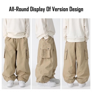 Pantaloni da <span class=keywords><strong>Sci</strong></span> Cargo AQTQ da Uomo, Vestibilità Ampia, Vita Elastica, Stile Casual e Streetwear, Pantaloni Larghi per Snowboard e Attività all'Aperto - Product Image 5