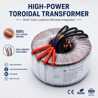 Transformateur toroïdal d'isolation de qualité médicale à faible courant de fuite 110V 220V vers 24V pour équipement hospitalier IEC 60601 CE RoHS