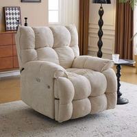 Fauteuil de massage électrique inclinable multifonctionnel, canapé simple pivotant et berçant, fauteuil nuage relaxant pour salon