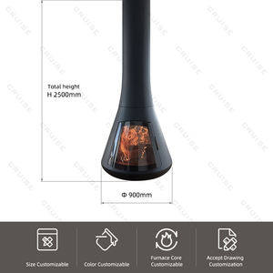 CRUISE Villa Montado en el <span class=keywords><strong>techo</strong></span> Diseño moderno Respetuoso con el medio ambiente Estufas de <span class=keywords><strong>bioetanol</strong></span> suspendidas <span class=keywords><strong>Chimenea</strong></span> colgante decorativa de 1010mm - Product Image 4