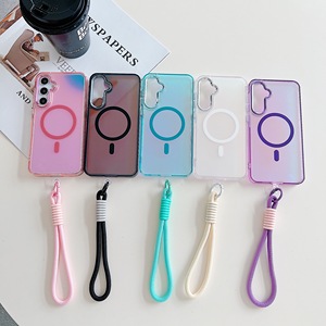Funda Magnética Translúcida que Cambia de Color para <span class=keywords><strong>Samsung</strong></span> Galaxy A57 A56 A36 A37 A27 A17 A18 5G con Correa de Muñeca y Carga Inalámbrica - Product Image 1