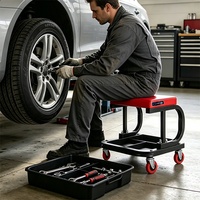 Tabouret de mécanicien pour atelier de réparation automobile, banc de réparation mobile avec roues