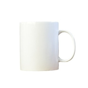Mug en céramique 301-400ml en porcelaine blanche, style simple, pour cadeaux d'affaires - Product Image 1
