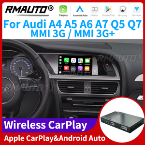 RMAUTO ระบบไร้สาย Apple CarPlay MMI 3G สำหรับ Audi A4 A5 A6 A7 Q5 Q7 รองรับ Android Auto Mirror Link AirPlay ภาพกล้องถอยหลัง Car Play - Product Image 1