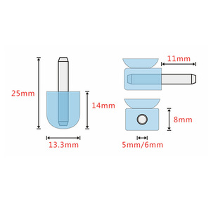 Glass Shelf Support <b>Bracket</b> With Suction Cup <b>Plastic</b> Easy Installation Hardware Accessories For Wardrobe Cabinets Movable - Product Image 3