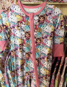 定制拼布印花拉链竹纤维婴儿衣服睡衣男童女童针织婴儿连体衣连体裤 - Product Image 6