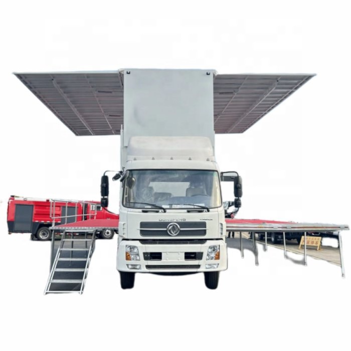 Подгонянный китайский мобильный сценический Грузовик OEM ODM Dongfeng 4*2 с системой освещения звуковой системы