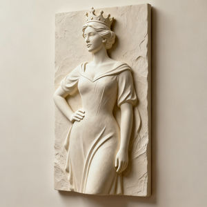 W11 Factory Direct Custom Full Body <b>Queen</b> Relief Sculpture 3D Wall <b>Art</b> Luxury Home Decor OEM ODM Fast Delivery Project Welcome - Product Image 3