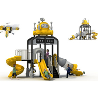 Équipement de jeu extérieur pour enfants avec structure en acier pour écoles et jardins, ensemble de jeux pour parcs d'attractions